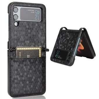 Til Samsung Galaxy Z Flip4 5G påtrykt prikmønster PU-læder faldsikkert etui Flip-telefoncover med kortplads