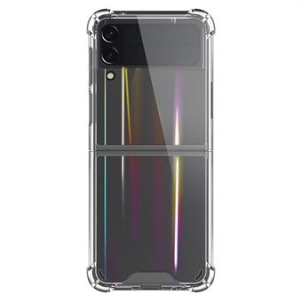 Til Samsung Galaxy Z Flip4 5G Aurora Pattern Transparent TPU+Acryl Bagcover Airbag Anti-fald etui