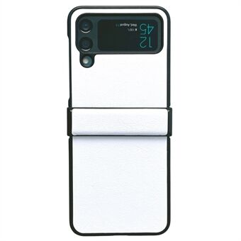 Til Samsung Galaxy Z Flip4 5G 3-i-1 sidehængslet telefontaske Drop-proof Litchi Texture PU-læderbelagt pc-cover