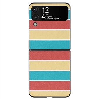 Til Samsung Galaxy Z Flip4 5G mønsterudskrivning telefoncover PU læderbelagt pc foldeskærmscover