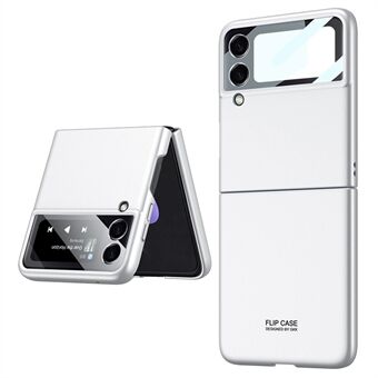 GKK til Samsung Galaxy Z Flip4 5G Ultra Slim Hard PC-telefoncover med præcis udskæring, lille skærm, hærdet glasbeskytter