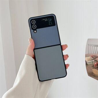 Til Samsung Galaxy Z Flip4 5G farvesplejsning PU-læderbelagt pc-telefontaske Foldecover