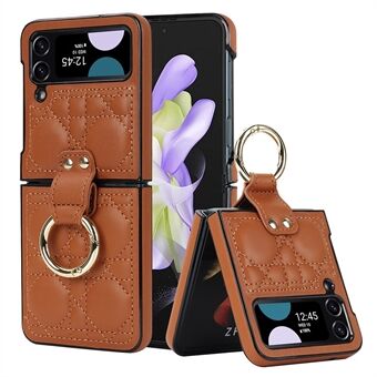 ZD 015 Classic Stitched Shockproof Case til Samsung Galaxy Z Flip4 5G PU Læder Hard PC-telefoncover med spænde