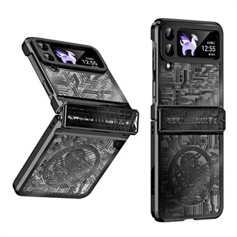 Mechanical Legend Series til Samsung Galaxy Z Flip4 5G Beskyttende telefontaske Hard PC galvaniseringscover