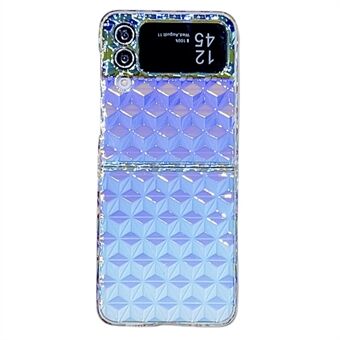 Til Samsung Galaxy Z Flip4 5G Gradient Telefon Cover Hard PC Farverig Diamond Texture Anti-ridse Cover