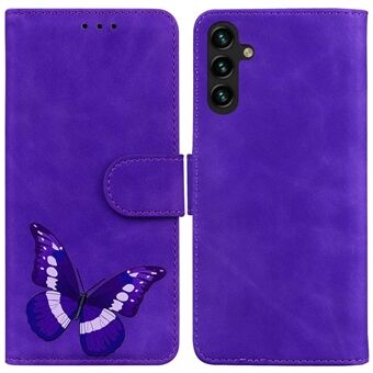 Til Samsung Galaxy A14 5G telefonpung-etui, sommerfuglemønsterudskrivning PU-læder-skin-touch-cover med Stand