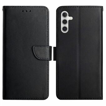 Til Samsung Galaxy A14 5G HT02 Nappa Texture Phone Stand Case Ægte læder TPU Pung Folio Flip Cover