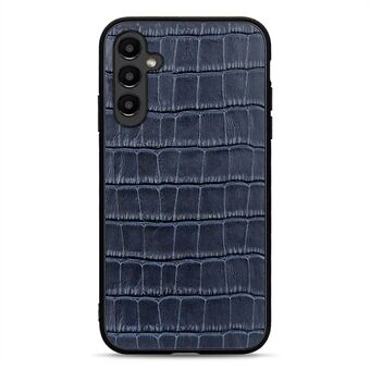 Faldsikkert mobiltelefoncover til Samsung Galaxy A14 5G / A14 4G, ægte læder Crocodile Texture Protective Phone Case