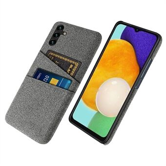 Til Samsung Galaxy A14 5G Cloth Texture Protective Phone Case Dual Card Slots Hard PC Cover