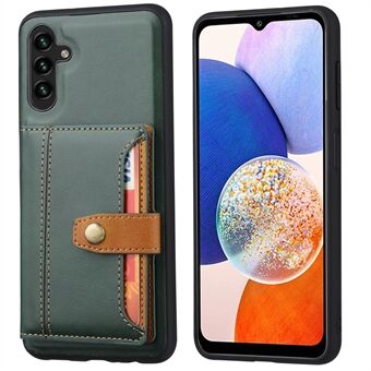 Til Samsung Galaxy A14 5G Calf Texture Phone Case Card Slots Kickstand PU Læder Coated TPU Velbeskyttet beskyttende bagcover