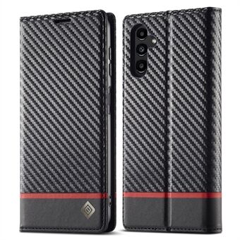 LC.IMEEKE til Samsung Galaxy A14 4G / 5G Carbon Fiber Texture Anti-drop telefonetui Læder Stand telefoncover