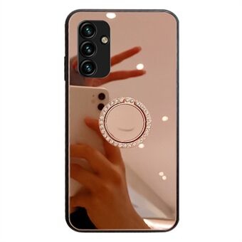 Til Samsung Galaxy A14 5G Ring Kickstand TPU + PC-telefoncover Reflekterende makeup-spejletui