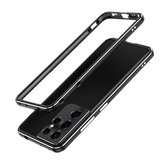Til Samsung Galaxy S23 Ultra Metal Frame Telefon Bumper Case med kameralinsecover