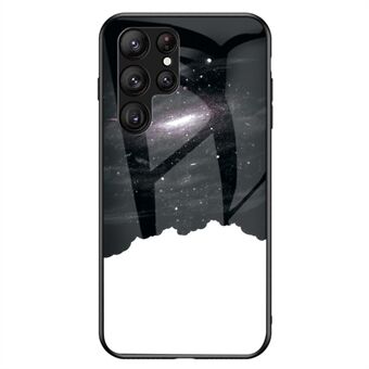 TPU PC hærdet glas telefoncover til Samsung Galaxy S23 Ultra, anti-fald stødsikker Starry Stjernehimmel mønster trykt telefoncover