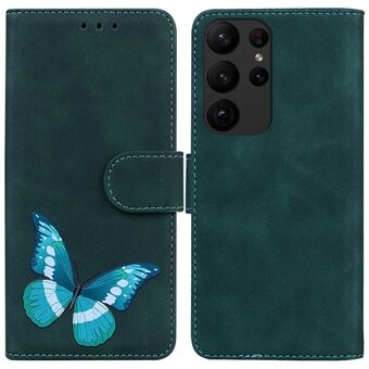 Til Samsung Galaxy S23 Ultra Butterfly Pattern Printing Flip Phone Case Skin-touch PU læder Stand Fuldt beskyttende cover