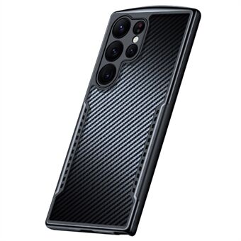 XUNDD til Samsung Galaxy S23 Ultra Heat Dissipation Telefonetui Carbon Fiber Texture TPU+Acryl Anti-ridsecover