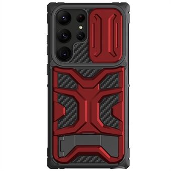 NILLKIN Adventurer Pro Phone Case til Samsung Galaxy S23 Ultra, Kickstand TPU+PC Hybrid Cover med Slide Camera Protection