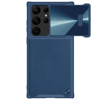 NILLKIN til Samsung Galaxy S23 Ultra stødsikkert telefoncover Skydekamerabeskyttelse PU-læder+pc + TPU-telefoncover