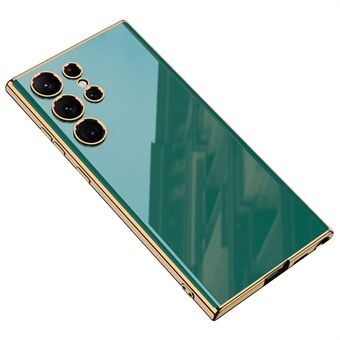 GKK til Samsung Galaxy S23 Ultra hærdet glas+PC+TPU telefoncover Anti-fald galvanisering Edge bagcover