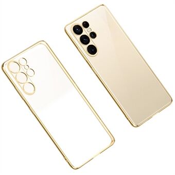SULADA TPU telefoncover til Samsung Galaxy S23 Ultra, galvanisering lige Edge gennemsigtigt telefoncover