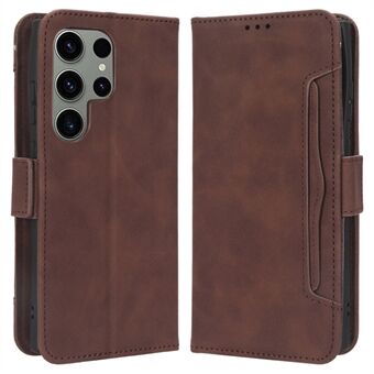 Til Samsung Galaxy S23 Ultra Multiple Card Slots PU Læder Telefon Cover Stand Wallet Flip Case