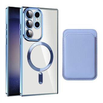 Magnetisk telefoncover til Samsung Galaxy S23 Ultra, TPU + PC Clear Cover med kortholder