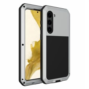 Til Samsung Galaxy S23 Silikone + Metal Anti-drop telefoncover Anti-ridse telefoncover med hærdet glasfilm