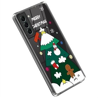 Til Samsung Galaxy S23 julemønster printetui Klart fleksibelt TPU stødsikkert telefoncover