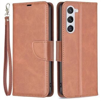 Til Samsung Galaxy S23 BF Læder Series-4 Magnetisk lås Anti-ridse telefontaske Foldeligt Stand Flip læder tegnebogscover med håndledsrem