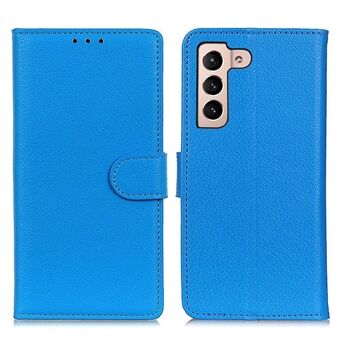 PU læder telefoncover til Samsung Galaxy S23, Litchi Texture Flip Wallet Cover med foldbart Stand