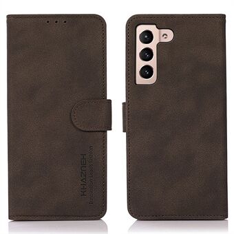 KHAZNEH til Samsung Galaxy S23 Drop-sikker tekstureret PU-læder telefontaske Magnetisk lås Foldbart Stand Mobiltelefon tegnebogscover