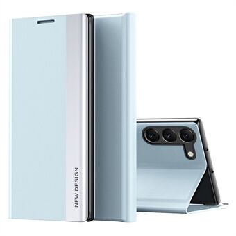 Til Samsung Galaxy S23 galvanisering PU Læder Flip View Stand Cover Mobiltelefon taske