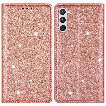 Til Samsung Galaxy S23 Glitter Pailletter PU Læder Telefon Etui Kortholder Stødsikkert Stand Cover