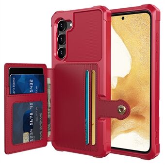 ZM03 Kickstand-kortholder telefontaske til Samsung Galaxy S23, PU-læderbelagt TPU-beskyttelsescover Passer til magnetisk bilmontering