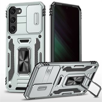 Armor Series til Samsung Galaxy S23 Kickstand Stødabsorberende PC + TPU Hybrid Cover Beskyttende telefontaske med skydekamerabeskytter