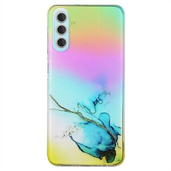 Til Samsung Galaxy S23 Farverig Laser Blød TPU telefonetui præget marmormønster beskyttelsescover