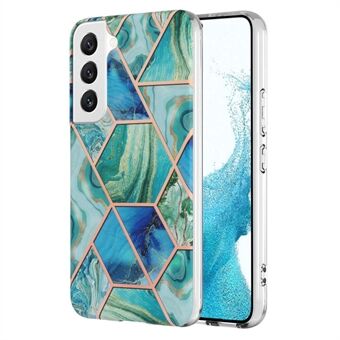 YB IMD Series-3 blødt TPU-telefoncover til Samsung Galaxy S23, marmormønster IMD IML dobbeltsidet galvaniseringsbeskyttelsescover