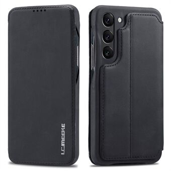LC.IMEEKE til Samsung Galaxy S23 Støvtæt mobiltelefoncover PU Stand telefonetui med kortplads