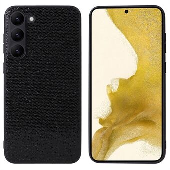 Til Samsung Galaxy S23 tekstureret PU-læder Hybrid Slim Case Blød TPU Hård PC-beskyttende telefoncover med ultrafibrillær foring