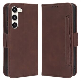 Til Samsung Galaxy S23 Fuld beskyttelse PU Læder Telefon Case Stand Multi Card Slots Magnetisk Flip Wallet Mobiltelefon Cover