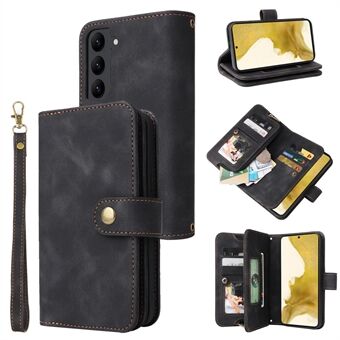 Multifunktionelt telefoncover til Samsung Galaxy S23 Læder Anti-shock telefoncover Stand med stropper