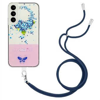 Til Samsung Galaxy S23 Lakeret Butterfly Mobiltelefon TPU etui Bagcover med lang snor