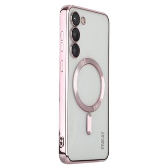 ENKAY HAT Prince Til Samsung Galaxy S23 Edge Kamerabeskyttelse Bagcover Magnetisk TPU-telefoncover Kompatibel med Magsafe
