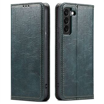 Til Samsung Galaxy S23 Tree Texture Phone Cover Læder Anti-Dust Stand Wallet Phone Cover