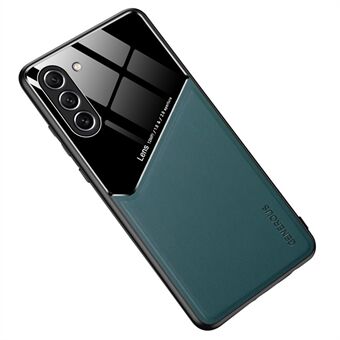 Til Samsung Galaxy S23 mobiltelefon taske Lædercoated TPU + PC cover med bilmonteret metalplade