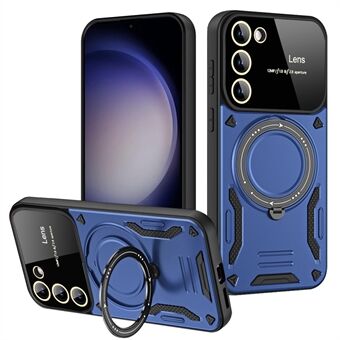 Kickstand-telefoncover til Samsung Galaxy S23, PC+TPU-bagcover kompatibel med MagSafe