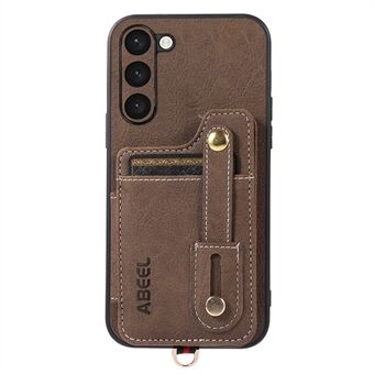 ABEEL Style 01 Kickstand-etui til Samsung Galaxy S23, Litchi Texture PU-læder+TPU+PC-telefoncover med Folio Flip-kortpladser