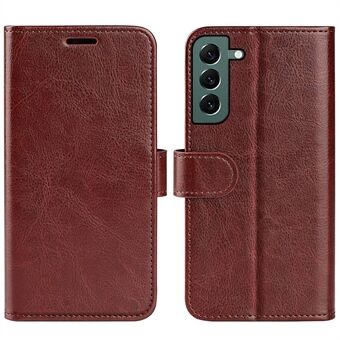 PU læder telefoncover til Samsung Galaxy S23+, Crazy Horse Texture Stødsikker etui med Stand tegnebog