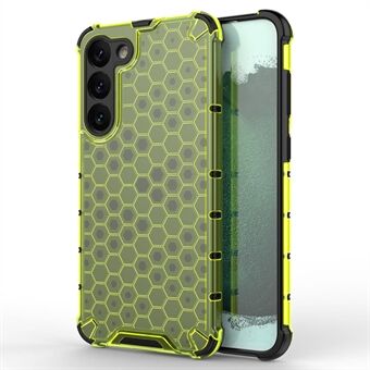 Slankt telefoncover til Samsung Galaxy S23+ Honeycomb Textured Anti-Fall Telefoncover TPU + PC-beskyttelsescover