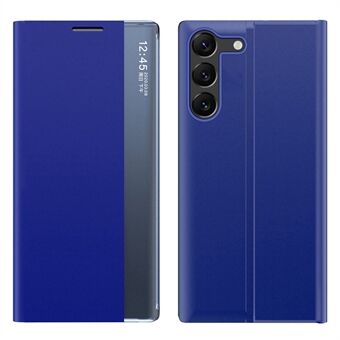 Til Samsung Galaxy S23+ Side View Window Phone Shell Foldbart Stand PU-læder beskyttelsescover